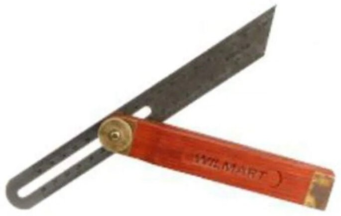 Falsches Schiebedreieck mit graduierter Klinge 225mm, Holzgriff 160mm.