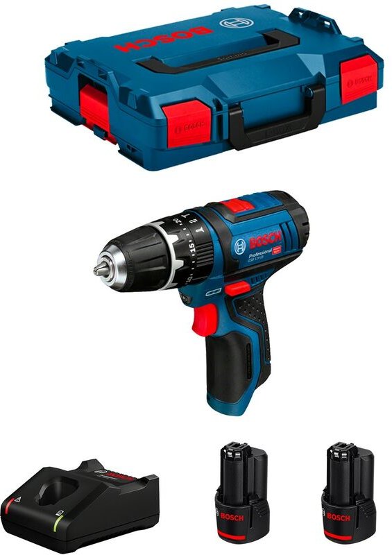 Schlagbohrschrauber Bosch gsb 12V-15 (2 x 3,0 Ah + GAL12V-40 + L-Boxx 102)