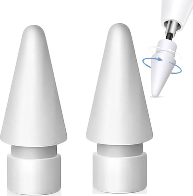 Apple Pencil Spitze für 1. und 2. Generation, Hochempfindliche Wechselspitzen & Präzise Stiftspitzen (2er-Pack)