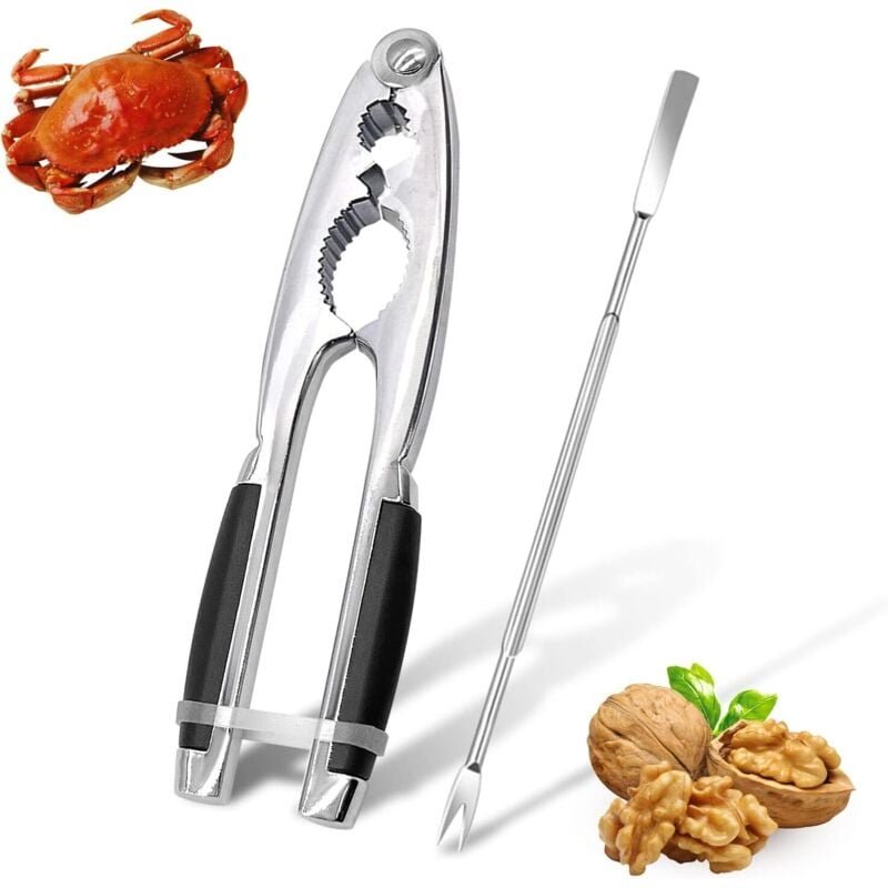 Nussknacker mit rutschfestem Griff, Nussknacker, robuste Nussknacker-Werkzeuge für Nüsse, Haselnüsse, Pekannüsse, Meeres...