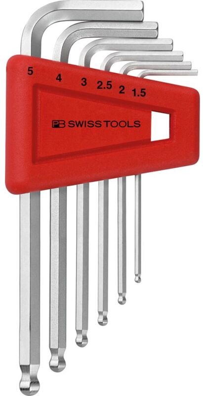 Thumbnail - Pb Swiss Tools - Winkelschraubendreher- Satz im Kunststoffhalter 6-teilig 1,5-5mm Kugelkopf pb Sw