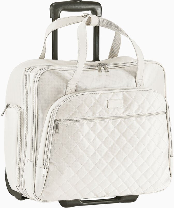 Mophorn - Rollende Laptop tasche mit Rädern, Passend für Laptops bis zu 15,6 Zoll, Aktentasche auf Rädern mit Teleskop g...