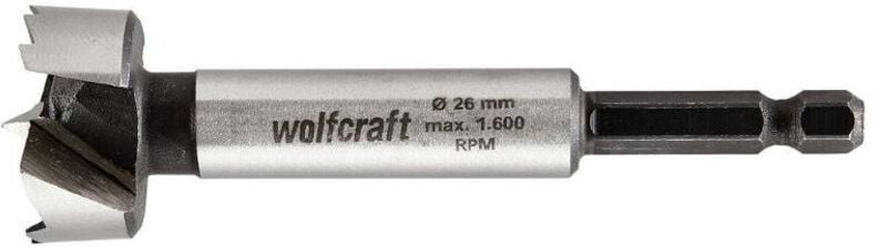Forstnerbohrer, Sechskant-Schaft L=90mm Ø26mm - 3309000 - Wolfcraft