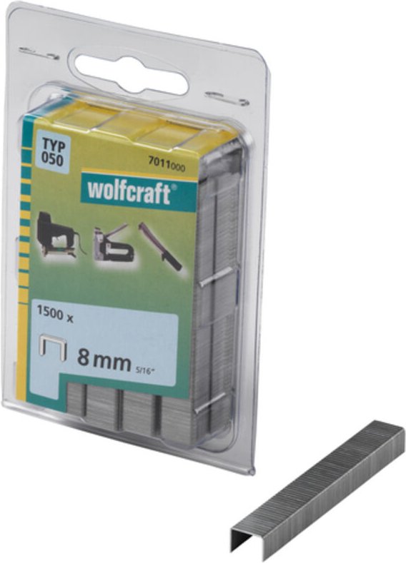 Wolfcraft - 1500 Klammern br,harter Stahl Typ50 8mm - 7011000