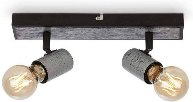 Briloner - Deckenleuchte Spotleuchte Schwenkbar 2xE27 60W IP20 antik-silber Metall