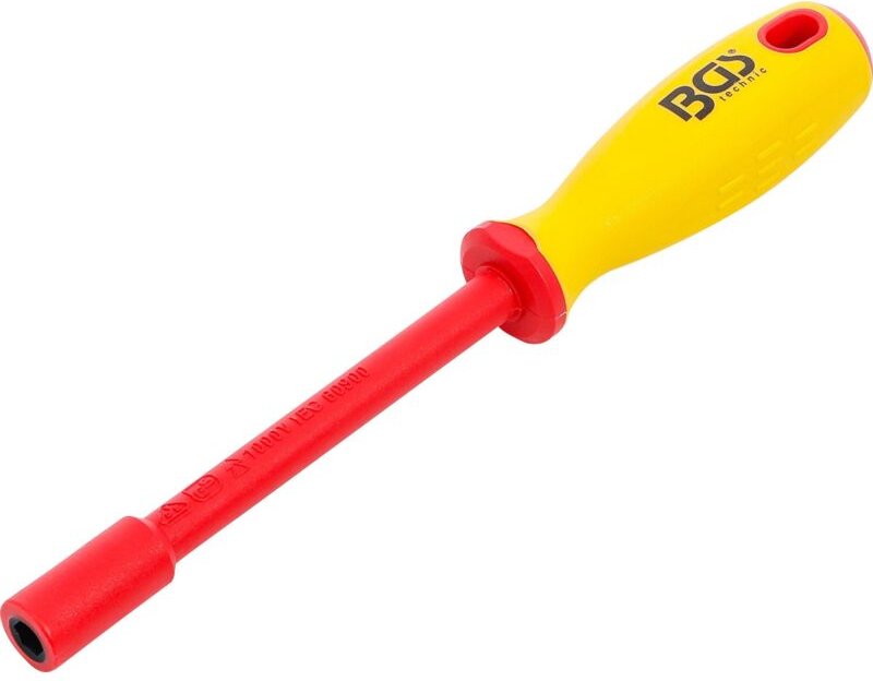 Bgs Technic - VDE-Steckschlüssel-Schraubendreher Sechskant sw 7 mm Klingenlänge 125 mm