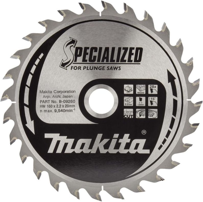 Thumbnail - Kreissägeblatt, Spezial für Tauchsägen 160 x 20 mm • 28 Zähne - Makita