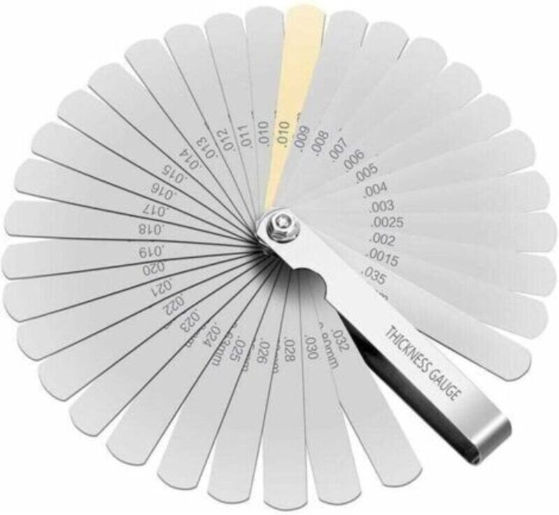 32-Blatt-Fühllehren-Satz, Fühllehre aus Edelstahl mit doppelter metrischer/imperialer Markierung zur Messung der Spaltbr...