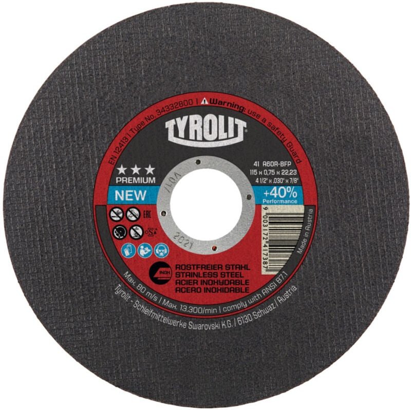 Tyrolit - Trennscheibe premium super schmal, Scheiben-Ø: 115 mm, 563111 115