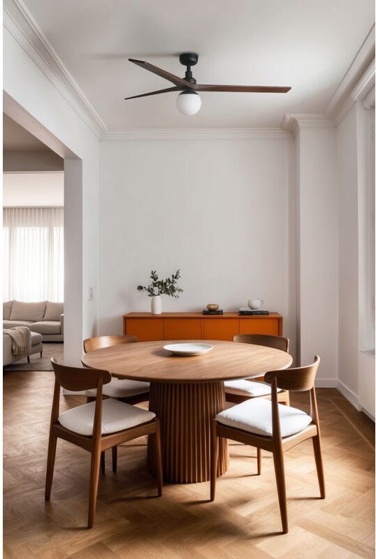 Thumbnail - Faro klim Großer DC-Deckenventilator E27 in Schwarz, Walnuss, 6 Geschwindigkeiten