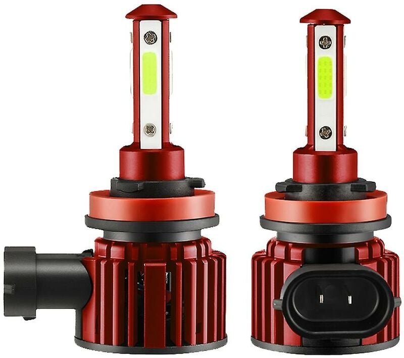 Woosien - 4-seitig H8 H9 H11 LED-Kombi-Scheinwerfer, Fern-/Abblendlicht, Super-Eisblau, 8000 k