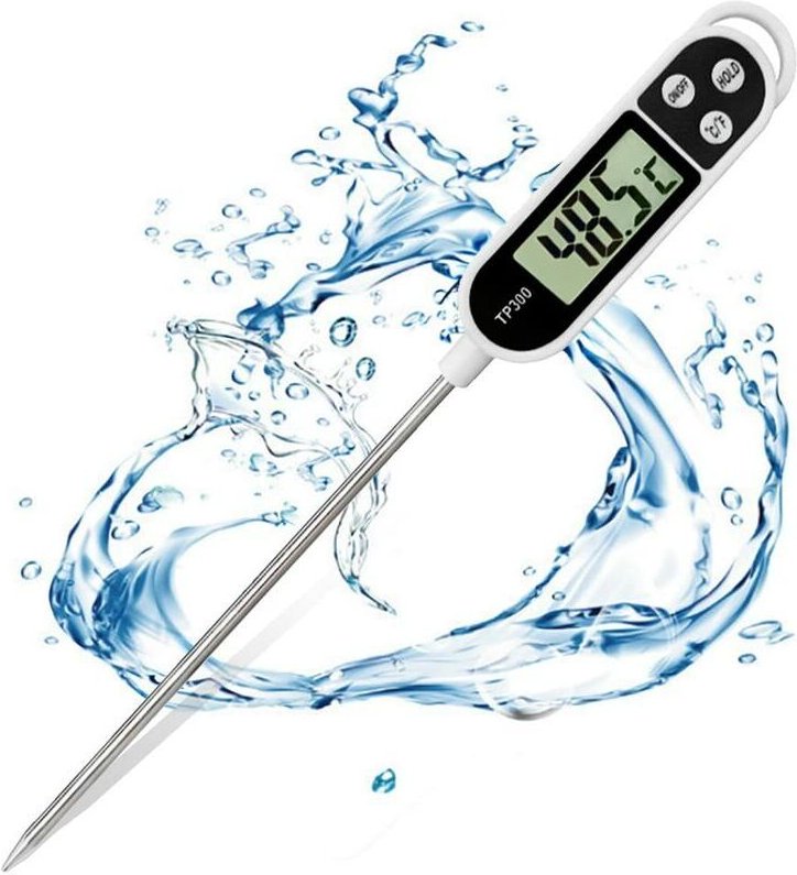 TP300 Lebensmittelthermometer mit elektronischer Sonde, Küchen- und Grillthermometer mit 5-Sekunden-LCD-Anzeige