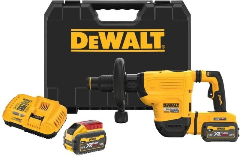 DCH832X2 Akku-Meißelhammer Abbruchhammer SDS-Max bürstenlos FlexVolt 54V 2x9Ah 10,5J Koffer - Dewalt