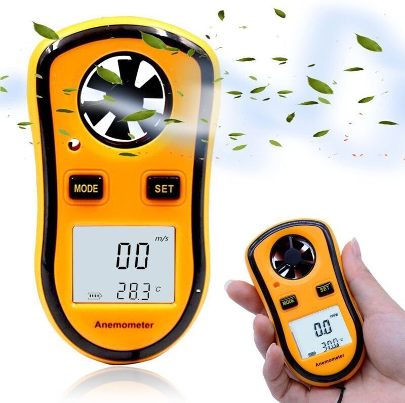Digitales Anemometer – Windgeschwindigkeit + Temperatur + Beaufort-Skala