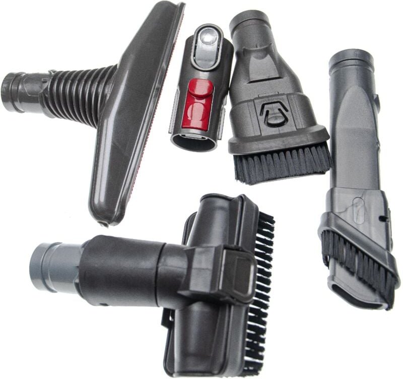 vhbw 5-tlg. Düsen-Set kompatibel mit Dyson V11 Advanced, V10 Total Clean, V8 Absolute, V10 Absolute Staubsauger Rot Schw...