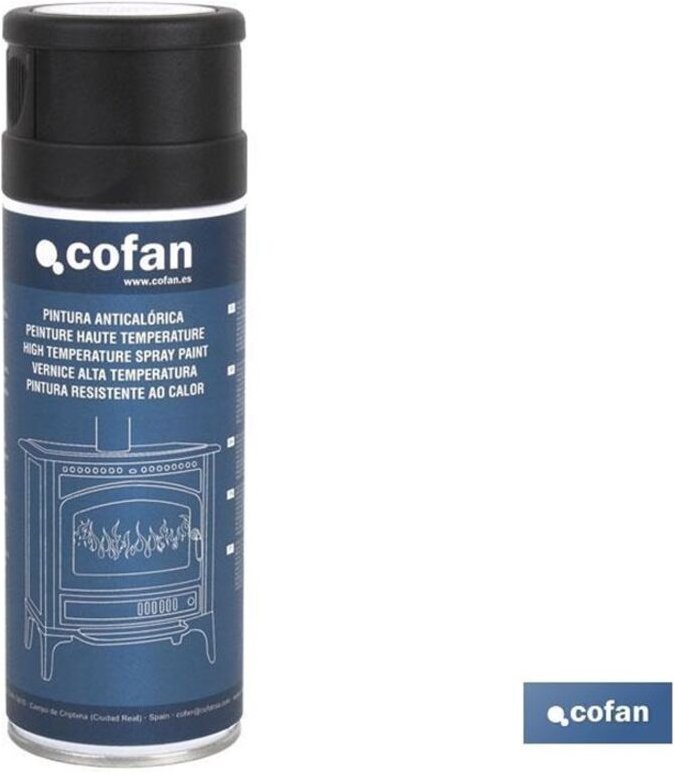 Schwarzer Anti-Hitze-Lack. 400 ml