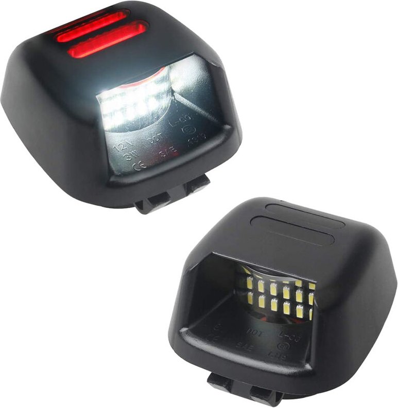 2Pcs Red Tube smd led Kennzeichenbeleuchtung für Navara D40 2005-2016