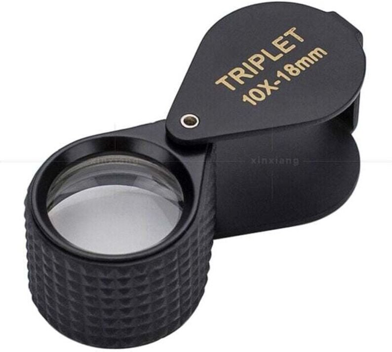 10x 18 Loupe Bijoux Loupe Lumière Achromatique Optique Verre Poche Gemme Loupe Outil Bijoutier, Timbre Philatéliste, Piè...
