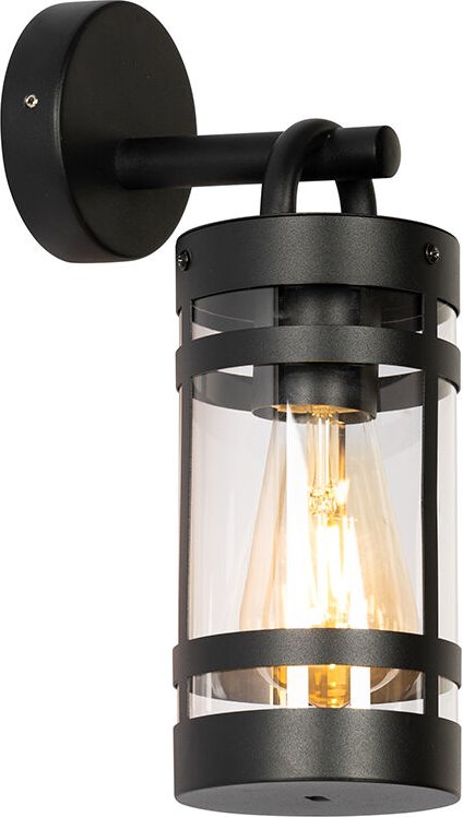 Qazqa - Smarte Außenwandleuchte schwarz IP44 inkl. WiFi A60 - Ruben