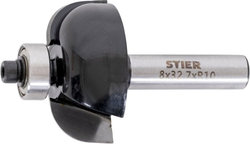 STIER Hohlkehlfräser mit Kugellager HM (HW), Ø 32,7 mm, Schaft Ø 8 mm