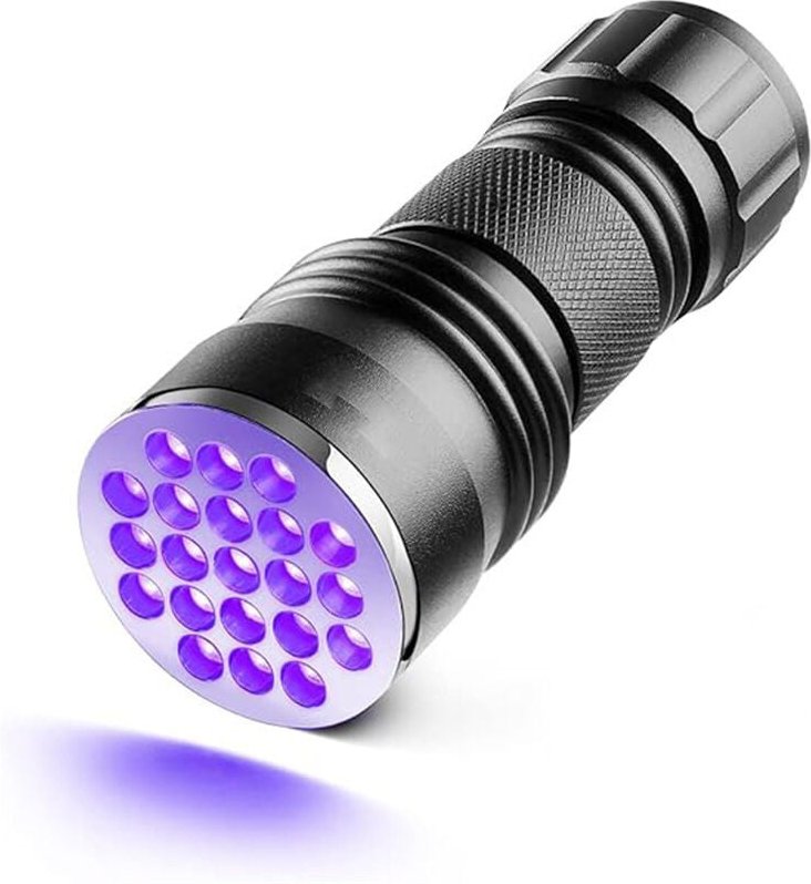 UV-Lampe, 395 nm UV-Taschenlampe mit 21 Ultraviolett-LEDs, geliefert für fluoreszierende Tracer, Hunde- und Katzenteppic...