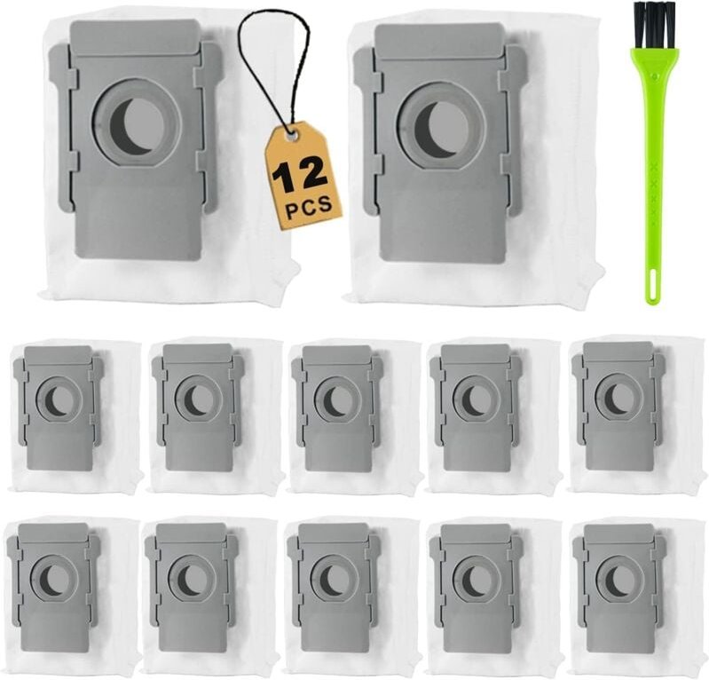 Passend für 12 Ersatz-Staubsaugerbeutel für iRobot, Staubbeutel für Roomba i7, i7+, i8, i8+, i3, i3+, i4, i4+, i6, i6+, ...