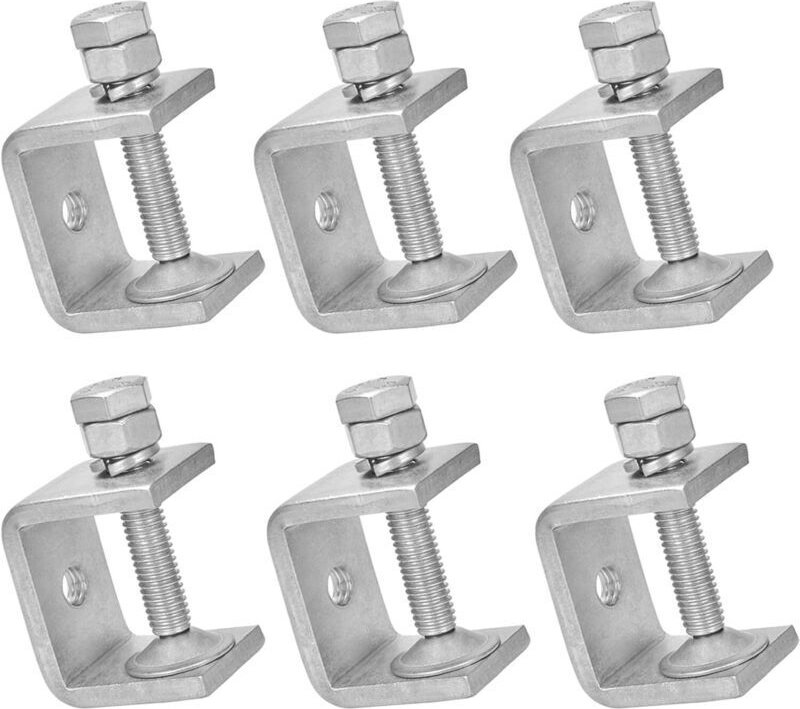 Hochleistungs-C-Klemmen aus Edelstahl, 6-teiliges Set, Mini-C-Klemmen, verstellbar von 0 bis 25 mm, Klemmen und Spannvor...