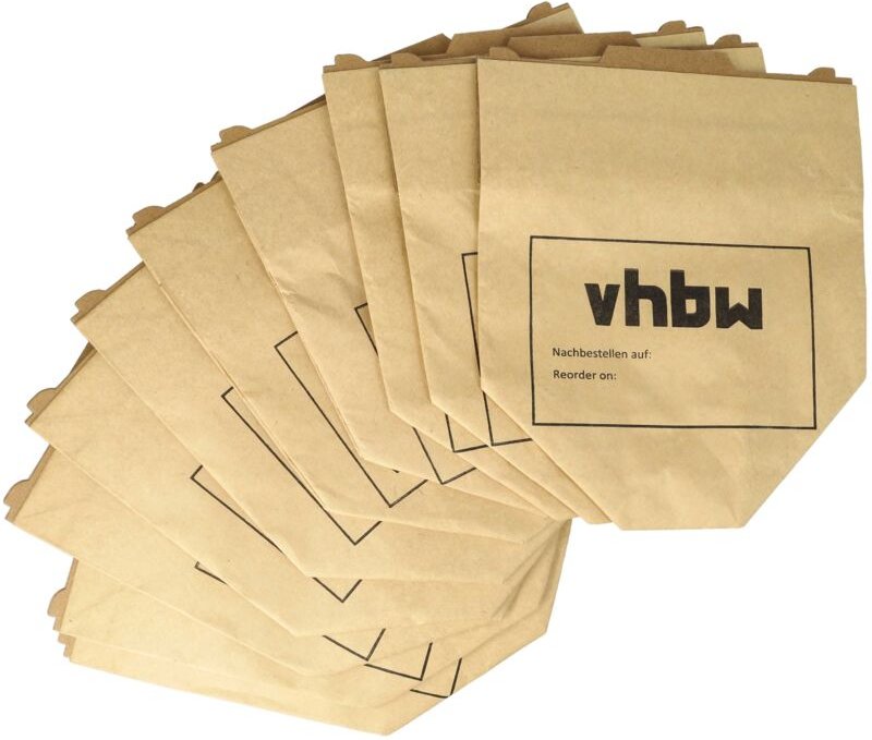 10x Staubsaugerbeutel kompatibel mit Vorwerk Kobold VK130, VK131, vk 130, vk 131, VK130SC Staubsauger - Papier, 24,5cm x...