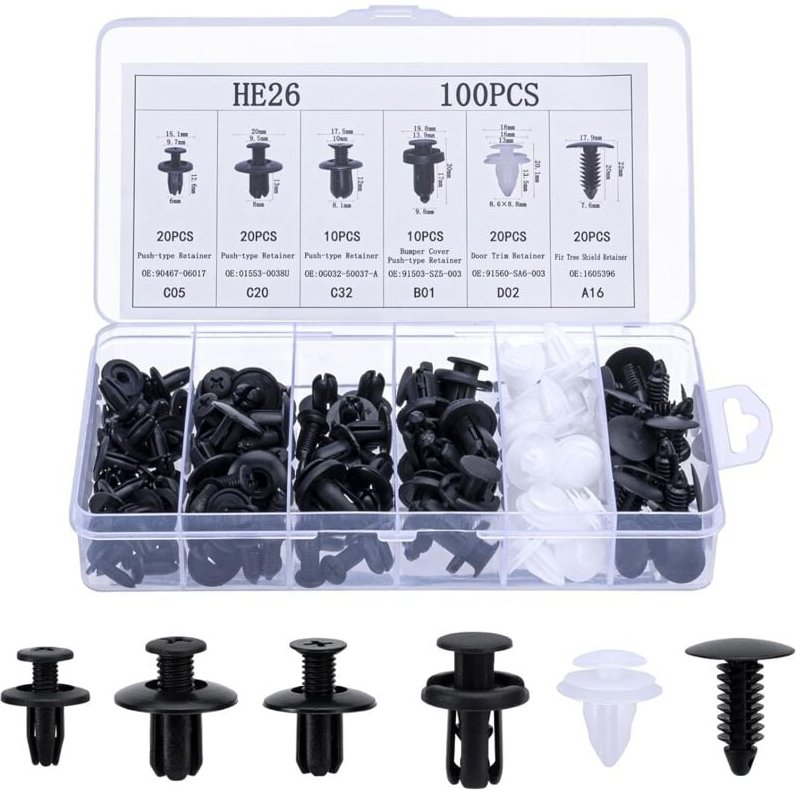 Thumbnail - Befestigungsclips-Set fürs Auto – 6 verschiedene Arten von Türverkleidungsclips und universelle dekorative Clips aus Kun...
