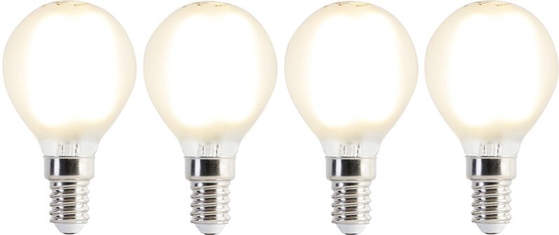 Set mit 4 E14 LED-Lampen P45 matt 3,5W 360 lm 2700K
