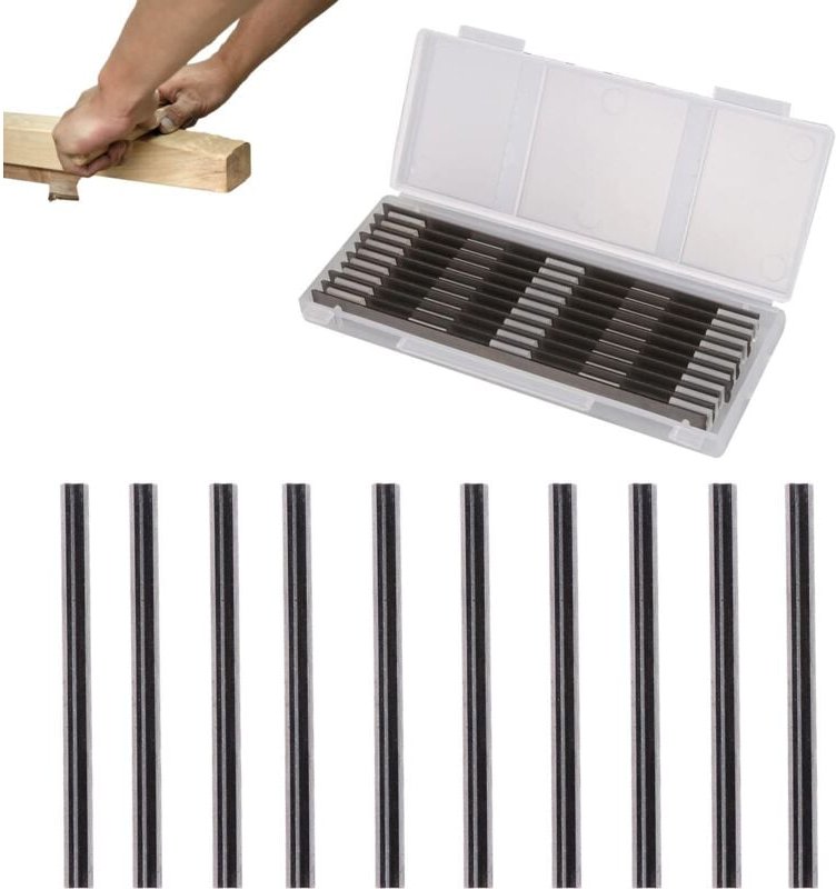 82-mm-Wendehobelmesser, Elektrohobelmesser 82 x 5,5 x 1,2 mm, Hobelmesser für die Holzbearbeitung, Elektrowerkzeug, 10 S...