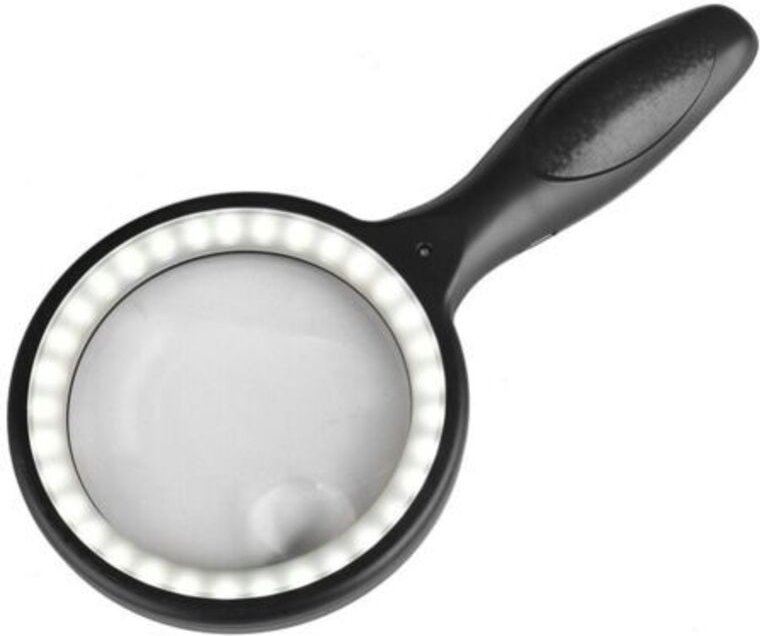 Leselupe, 2x 13x mit 33 LEDs - Mega-Leselupe, USB-wiederaufladbare Leselupe für Senioren