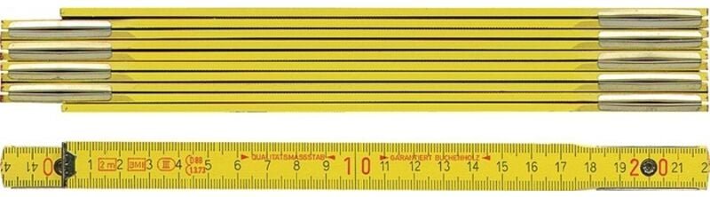 Gliedermaßstab L.1m B.16mm mm/cm EG III Buche gelb BMI