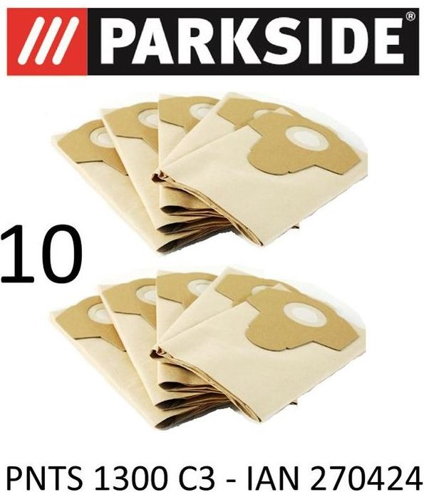 Thumbnail - 10 Parkside Staubsaugerbeutel 20 l pnts 1300 C3 Lidl ian 270424
