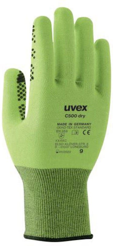 Uvex - C500 dry 6049908 Schnittschutzhandschuh Größe (Handschuhe): 8 en 388 1 Paar