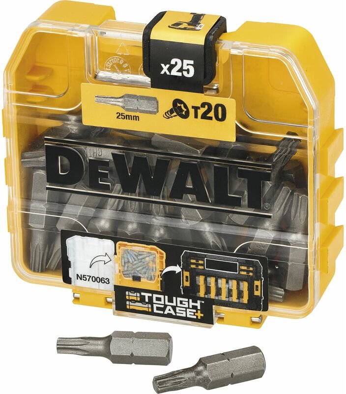 Bitbox (Bitset) DT961, Torx 20 Bitsatz l 25 mm in Kunststoffbox 25-teilig - Dewalt