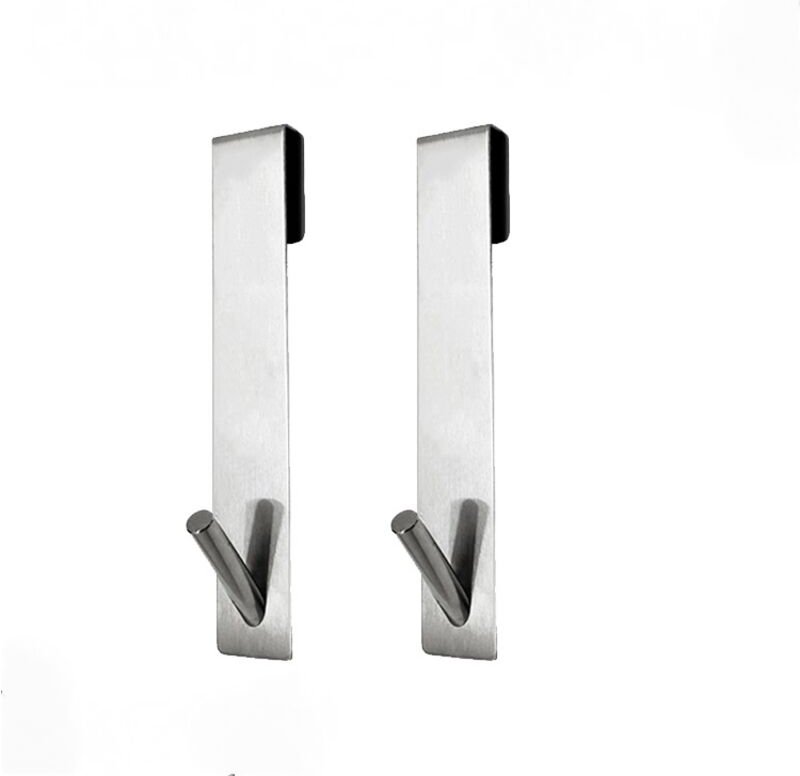 Sollbry - Stück Glas-Duschwandhaken, Edelstahl-Duschhaken, Badezimmer-Handtuchhalter ohne Bohren, Duschtürhaken, zum Auf...