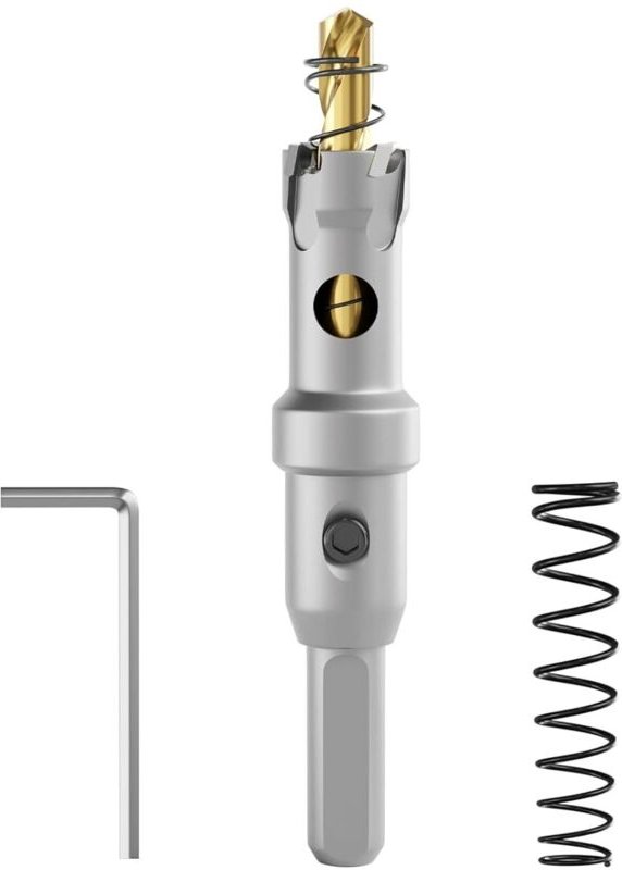 Hochleistungs-Wolframkarbid-Lochsäge, TCT-Lochschneider. Edelstahl- und Metallgrill sind die ideale Wahl (16 mm) - Labla...