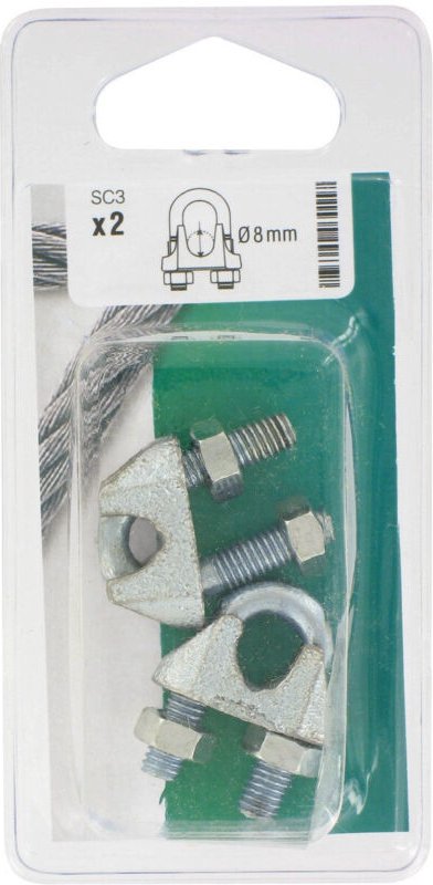 Schlauchklemmen aus Stahl 8 mm - 2 Stück