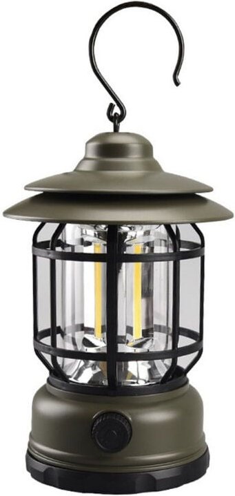 Tonchean - Outdoor Campinglampe, usb Wiederaufladbares Retro Dimmbares Notlicht für Camping Wandern Angeln Zelt Grün