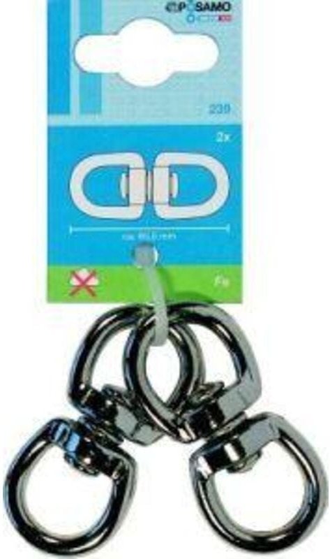 Pösamo Drehwirbel vernick. (sb) für Seil-Ø b. 6,0mm