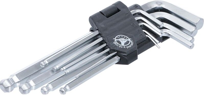 Bgs Technic - Winkelschlüssel-Satz Innensechskant / Innensechskant mit Kugelkopf 1,5 - 10 mm 9-tlg.