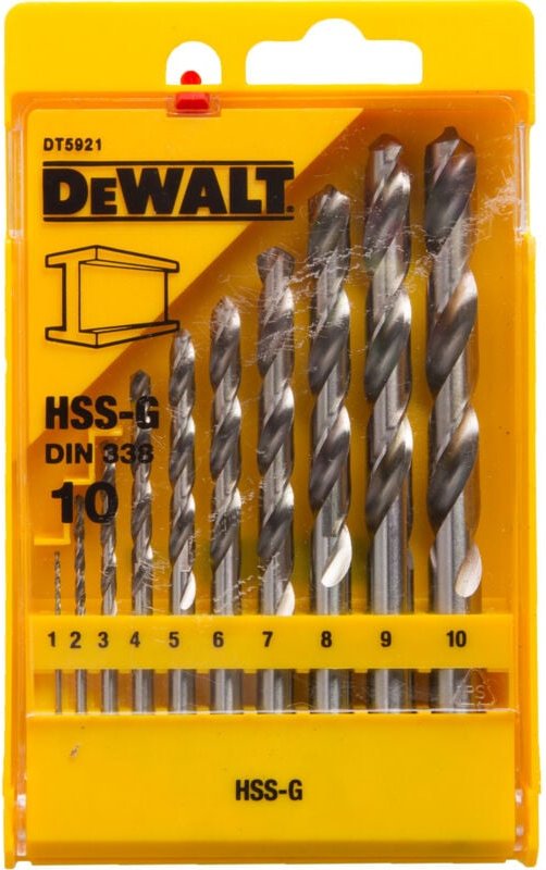 Metallbohrer-Set 10-tlg. hss-g, Art.Nr. DT5921-QZ - Dewalt