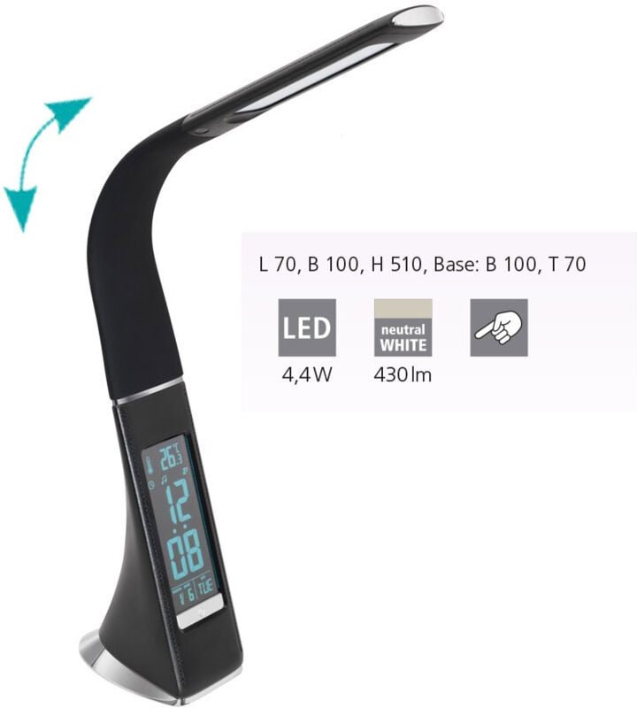 Cognoli lamp table led 3,2 w material polycarbonat schwarz farbe farbe farbe kalte licht 5000k 97914