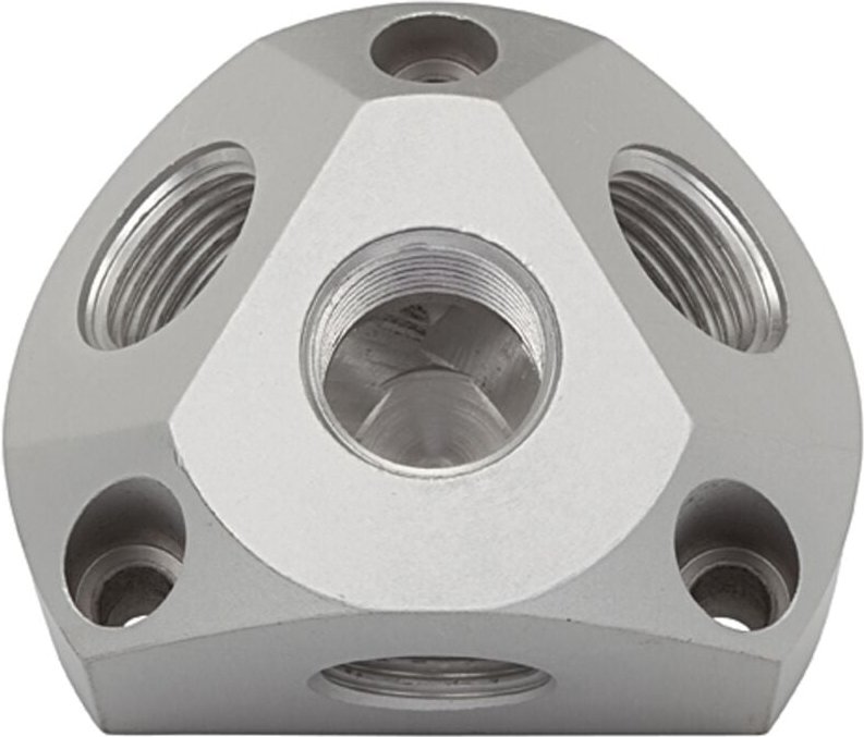 Riegler - Luftverteilerdose 2 Stopfen, Eing. g 1/2, Ausg. 3xG1/2