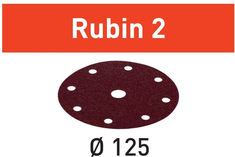 Schleifscheibe stf D125/8 P180 RU2/10 Rubin 2 - Festool
