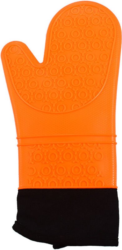 Professionelle, hitzebeständige Silikon-Küchenhandschuhe für Pizza (orange)