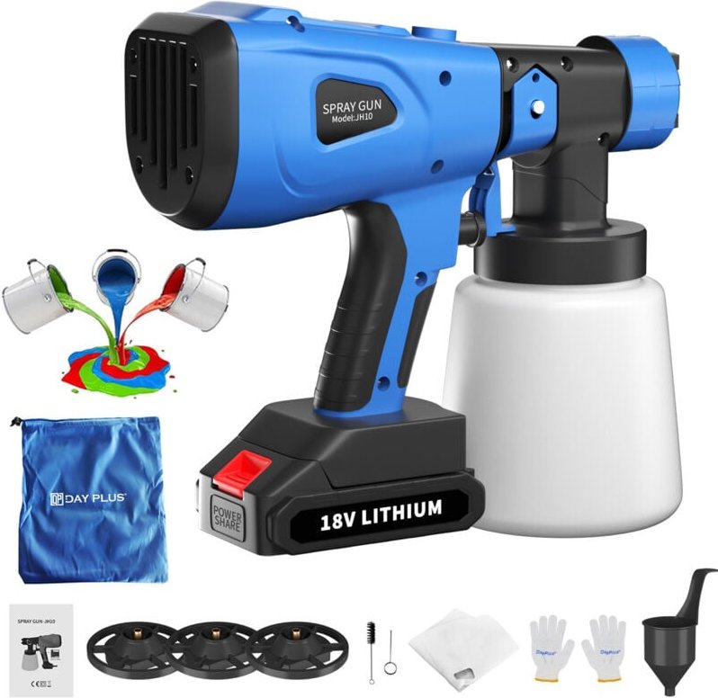 Thumbnail - Dayplus - Farbsprühsystem Wandfarbe Lacke Lasuren Farbsprühgerät Elektrische Spritzpistole