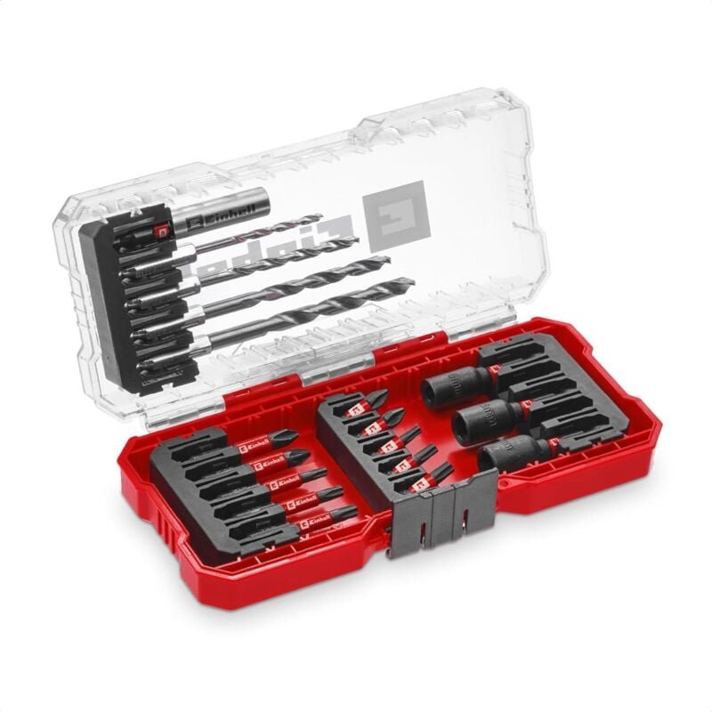 Einhell Steckschlüssel-Bit-Einsatz-Set 1/4" (6.3 mm) 18teilig 108709