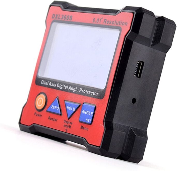 Thumbnail - Decdeal - DXL360S Zweiachsiger digitaler Winkelmesser mit 5-seitiger Magnetbasis. Hochpräzises zweiachsiges Digitalanzei...